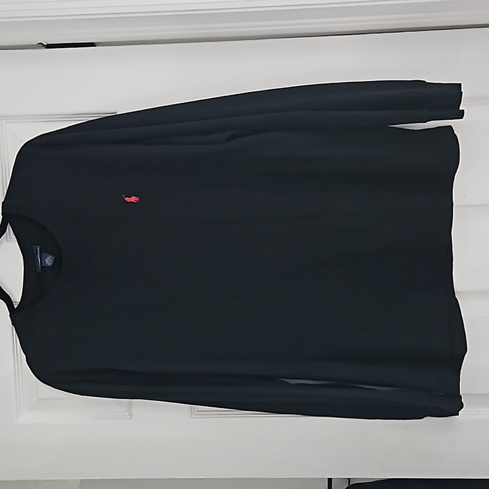 POLO BY RALPH LAUREN MEN'S LONG-SLEEVE SHIRT. SIZE L. COLOR BLACK